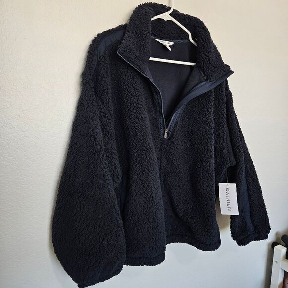 NWT Athleta | Cloud Fleece Cozy Soft Sweatshirt In Navy Blue, Womens 2X - Picture 3 of 8